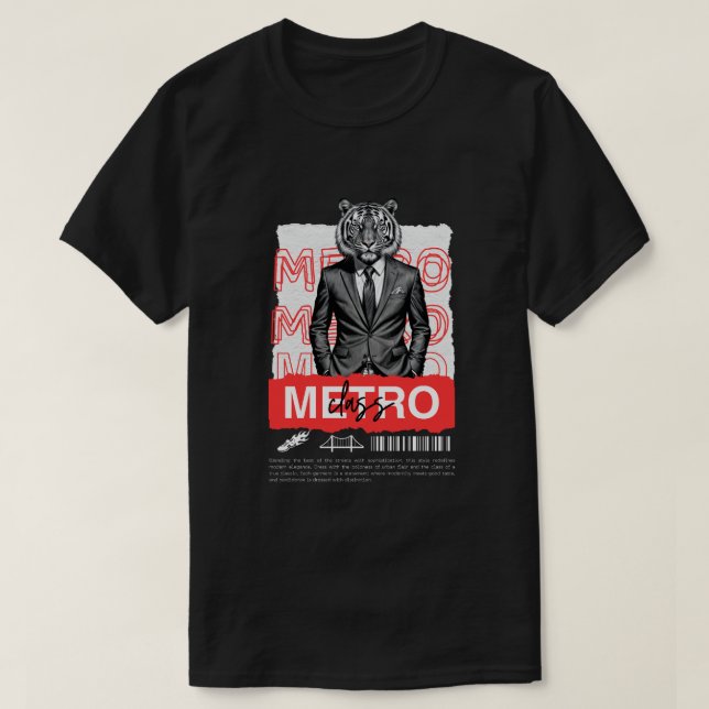 Metro Class: El Look del Tigre en Traje T Shirt (Design framsida)