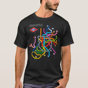 Metro Diagram från Madrid T Shirt