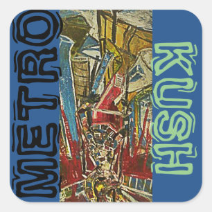 METRO KUSH FYRKANTIGT KLISTERMÄRKE