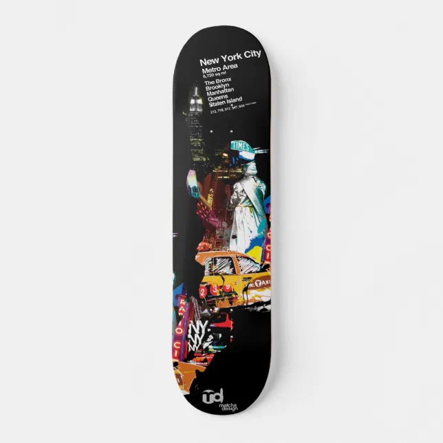 Metro New York City Mini Skateboard Br da 18 5 Cm Zazzle