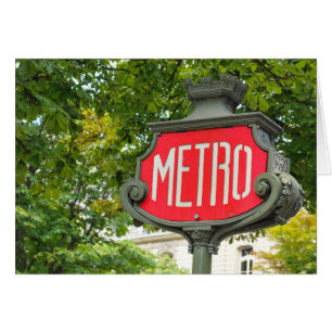 Metro Paris Hälsningskort