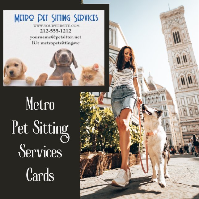 Metro Pet Sitta Hund Cat Anteckningskort (Skapare uppladdad)