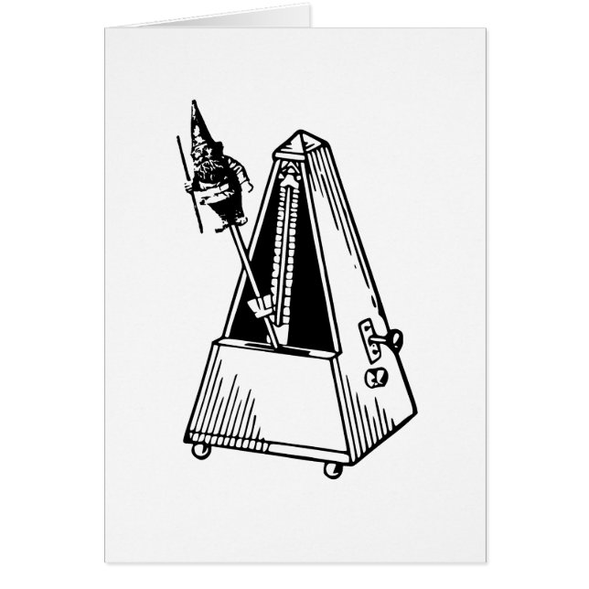 Metrognome musikalMetronome Hälsningskort (Framsidan)