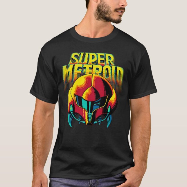 Metroid Dread Retro Samus Graphic T-Shirt (Framsida)