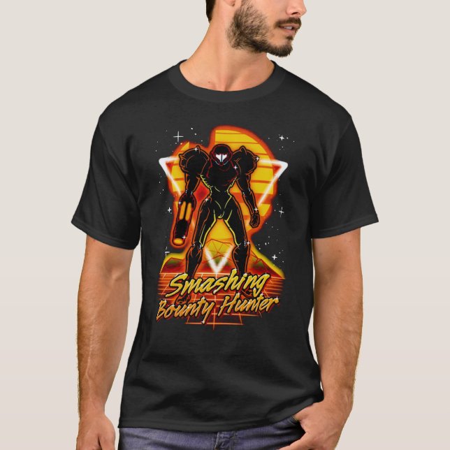Metroid Dread Samus Retro Design-grafik T-Shirt (Framsida)