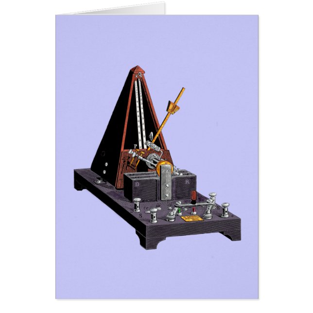 Metronome - vintageillustration OBS kort (Framsidan)