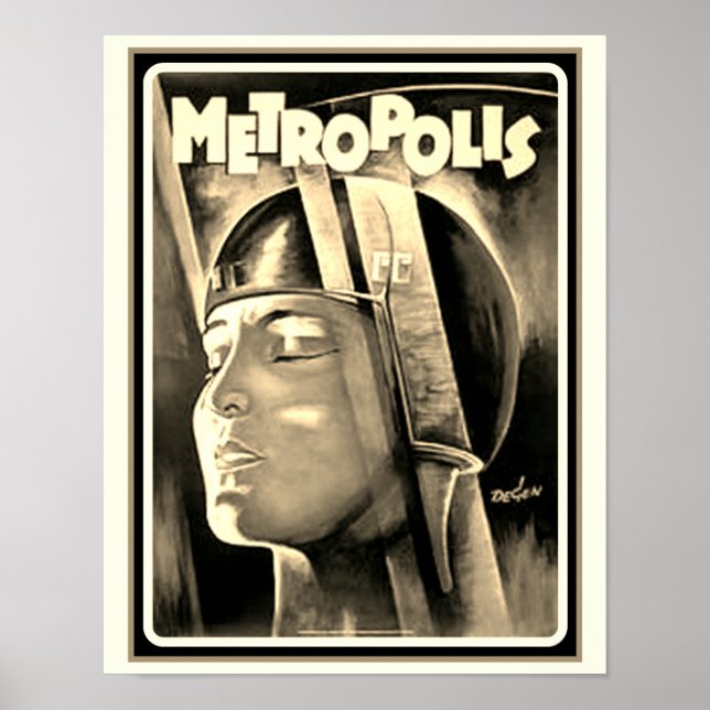 "Metropolis" 1927-film Poster (Framsidan)