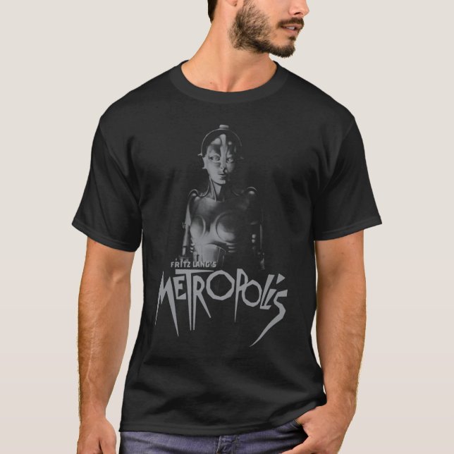 Metropolis 1927 Fritz Lang Classic Sci-Fi T Shirt (Framsida)