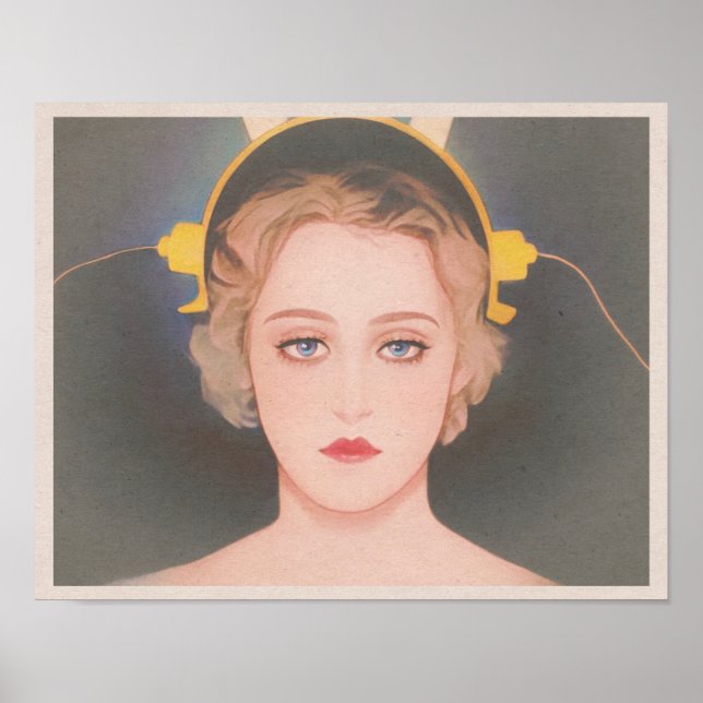 Metropolis (1927) - Maria och Maskin Art Poster (Framsidan)