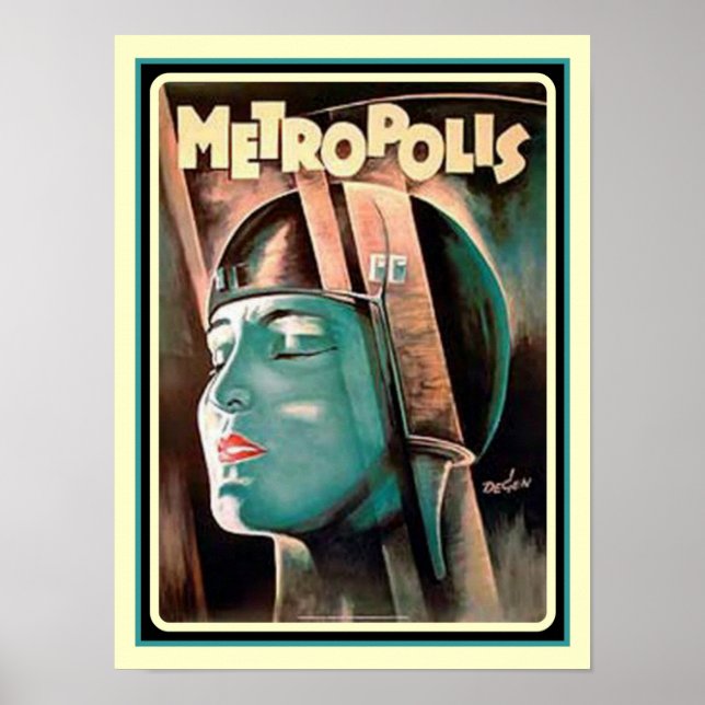 "Metropolis" Art Deco Poster (Framsidan)