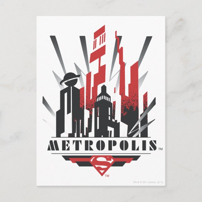 Metropolis Art Deco Vykort (Framsida)