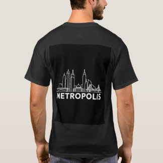 Metropolis City Skyline – Minimal Line Art Urban T Shirt