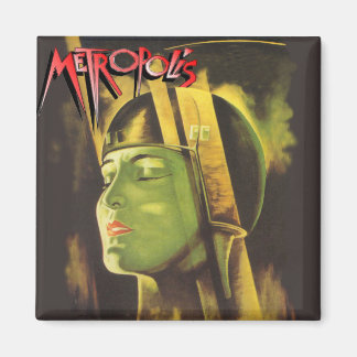 Metropolis kvadratmagnet (ansikte in helmet) magnet