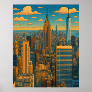 Metropolis Siluett Poster