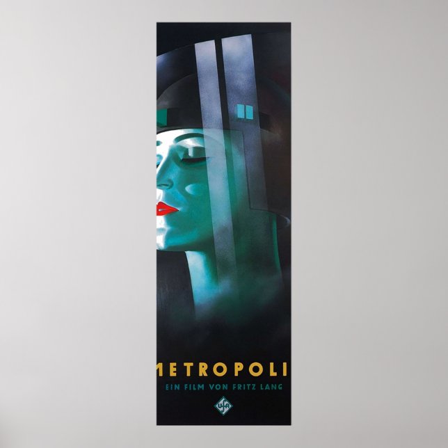 Metropolis UFA MovieArt Deco Future Woman Poster (Framsidan)
