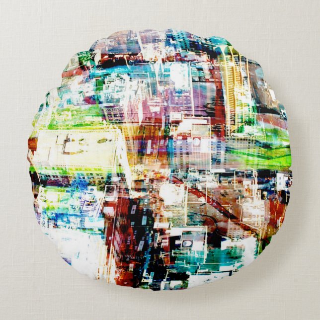 Metropolis VI Rund Kudde (Framsidan)