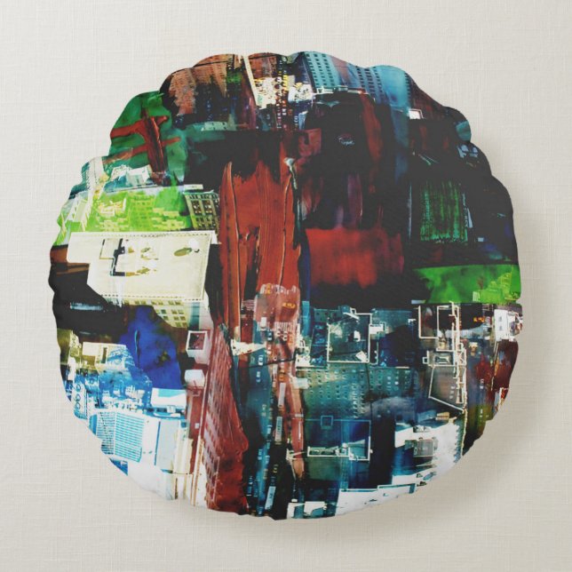 Metropolis VIII Rund Kudde (Framsidan)