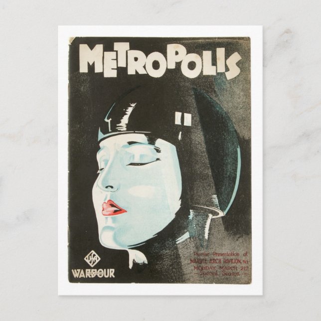 Metropolis Vintage Movie Poster vykort (Framsida)