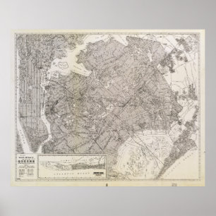 Metropolitan Karta i Queens, New York (1922) Poster