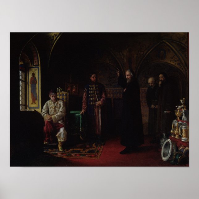 Metropolitan Philip från Moskva med Tsar Ivan Poster (Framsidan)