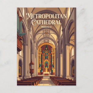 Metropolitanska katedralen Mexico Vykort