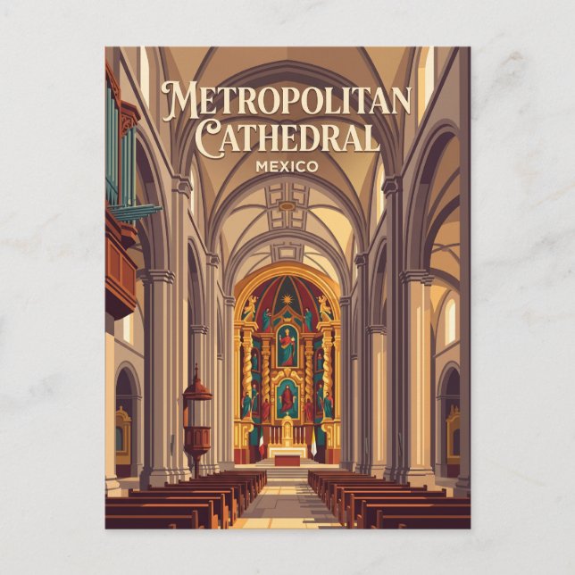 Metropolitanska katedralen Mexico Vykort (Framsida)