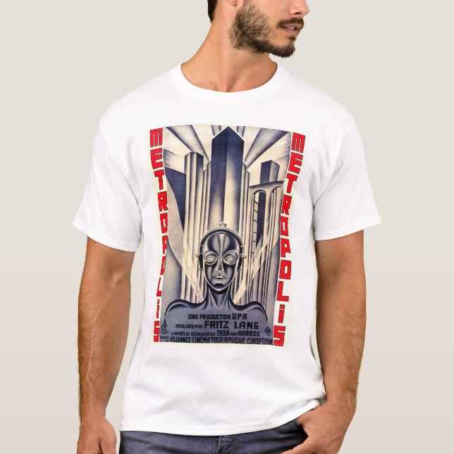METROPOS Classic Movie Poster av Fritz Lang 1927 T Shirt (Framsida)
