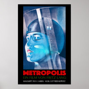 METROPOS Ein Film Von Fritz Lang Old German Film Poster