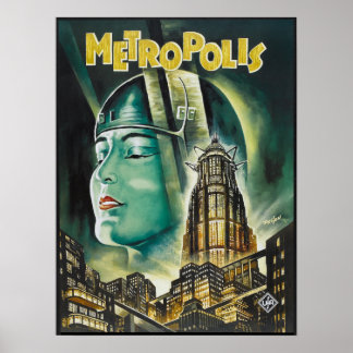 METROPOS Fritz Lang Sci-Fi Drama 1927 Old Film Poster