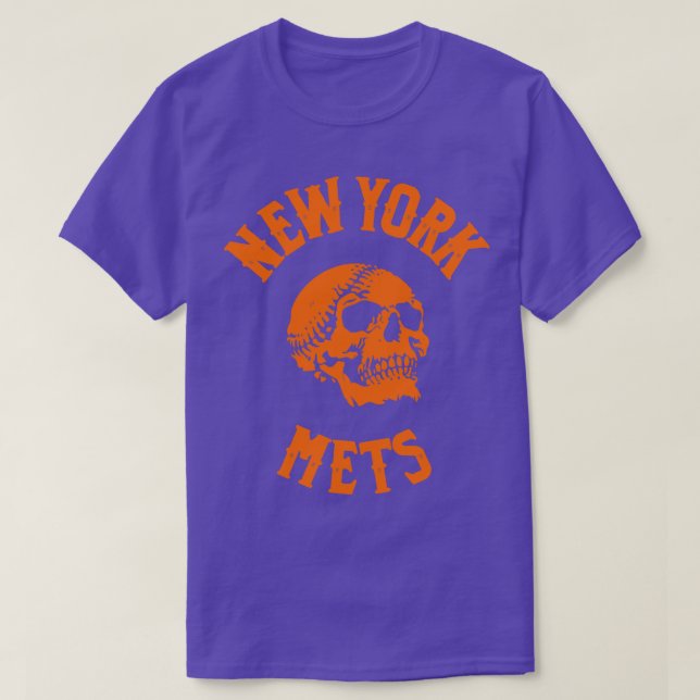 Mets Baseball Skull T Shirt (Design framsida)
