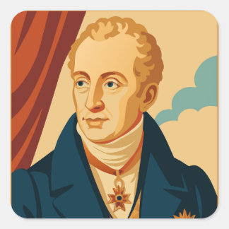 Metternich: Modern Vintage affisch Fyrkantigt Klistermärke