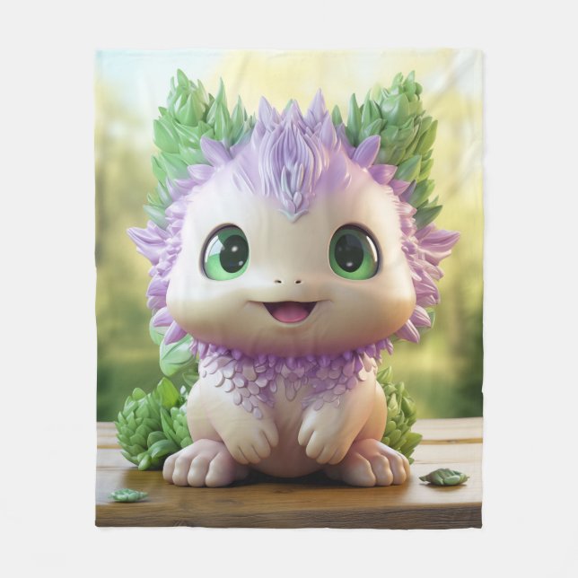 Mety, charming Axolotl Fleecefilt (Framsidan)