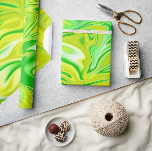 "Mety Dream: The Soft Swirls of Grönt Marble" Presentpapper (Hantverk)