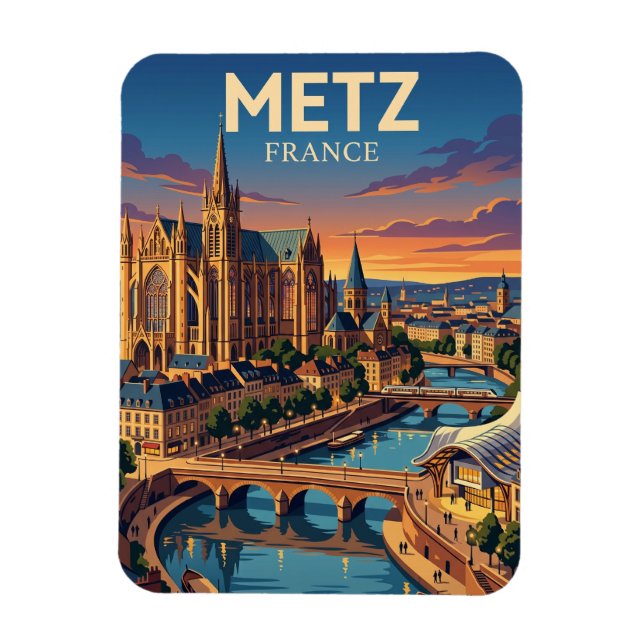 Metz Frankrike Magnet (Vertikal)
