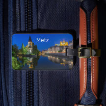 Metz Temple Neuf Frankrike Night Moselle Souvenir