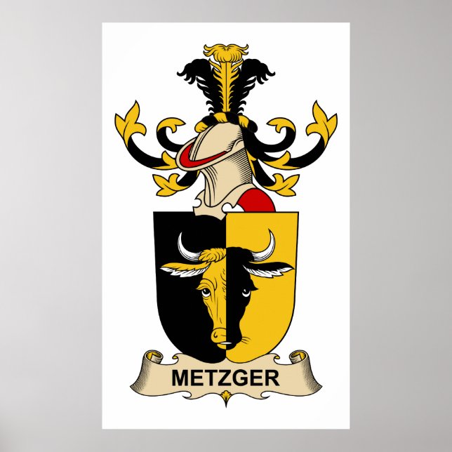 Metzger Family Crest Poster (Framsidan)