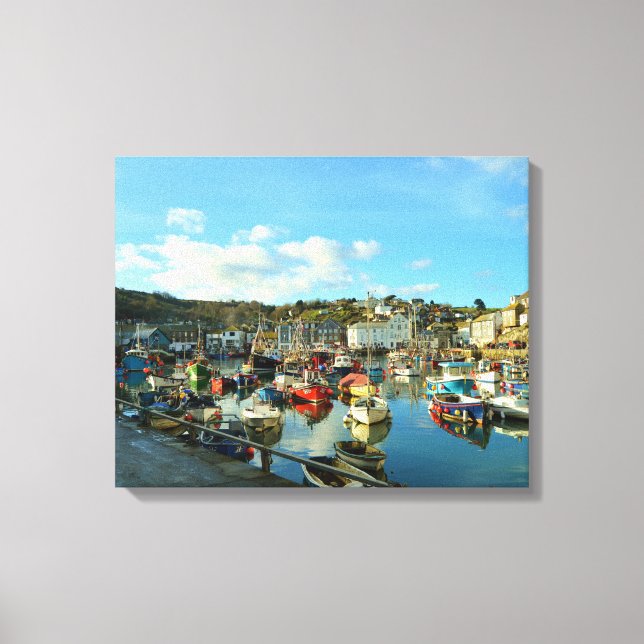 Mevagissey Cornwall England Canvastryck (Framsida)