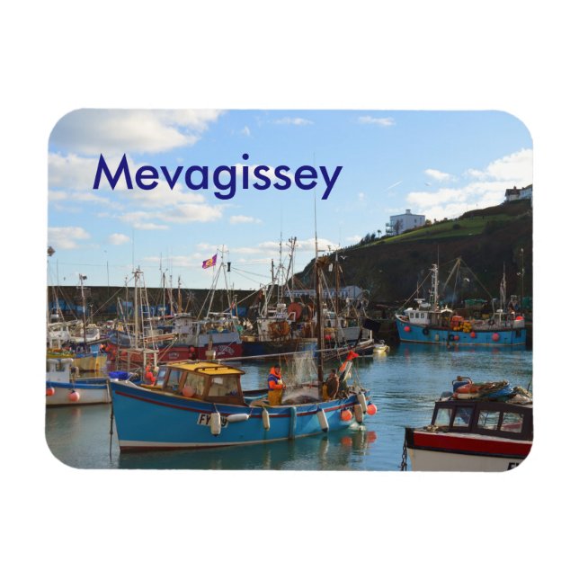 Mevagissey Cornwall England Magnet (Horisontell)
