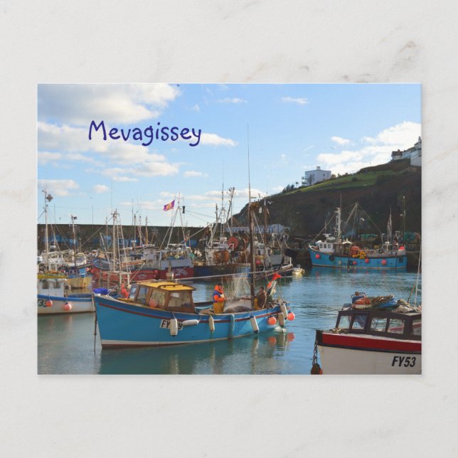 Mevagissey Cornwall England Vykort (Framsida)