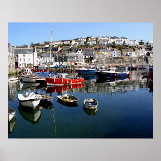 Mevagissey hamn poster (Framsidan)