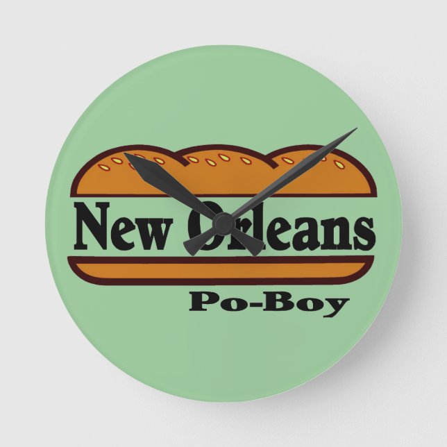 Mew Orleans Po Boy Rund Klocka (Framsida)