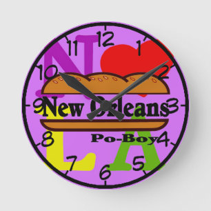 Mew Orleans Po Boy Sandwich Rund Klocka