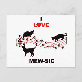 Mew-sic Vykort