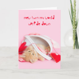 Mew vänder upp och ned på kattunge helgkort