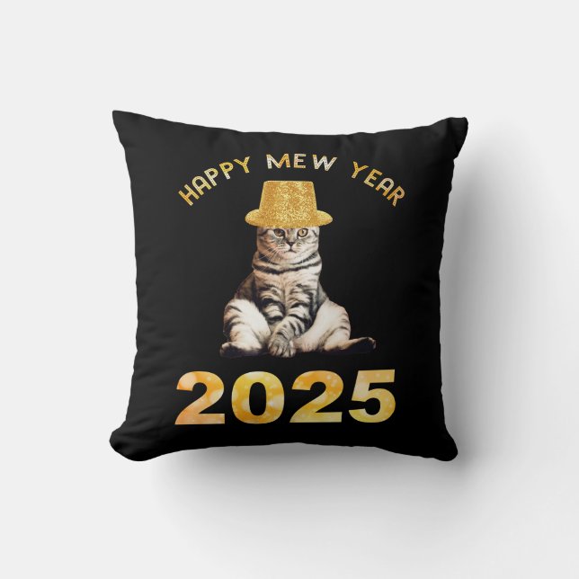 Mew Year 2025 i lycklig Kudde (Framsida)