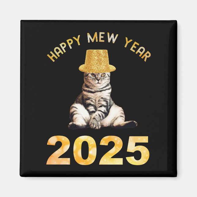 Mew Year 2025 i lycklig Magnet (Framsidan)