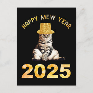 Mew Year 2025 i lycklig Vykort