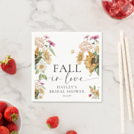 Mews Solros Fall In Love Höst Bröllopsdusch Pappersservett