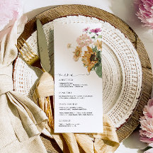 Mews Solrosblomma, lång meny och Tack, Blommigt