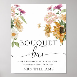 Mews Solrosblommans Blommigt Bouquet Flower Pub Si Poster